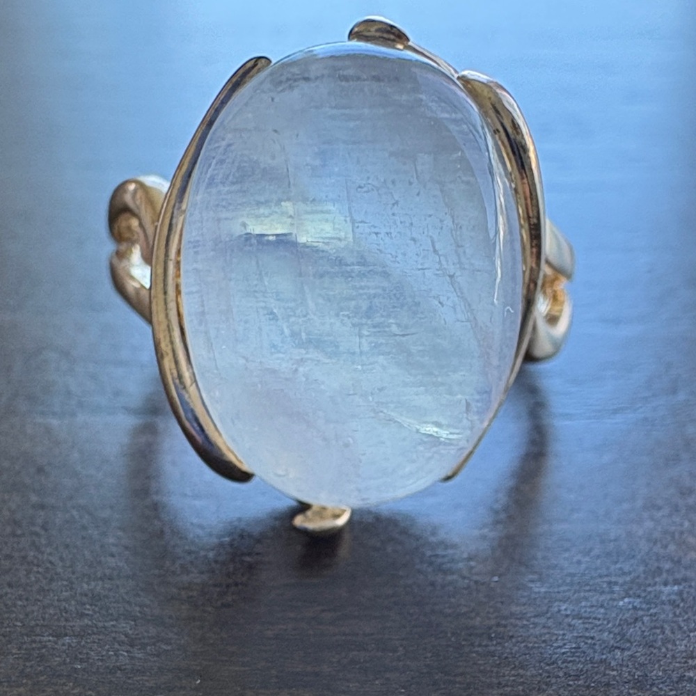 Moonstone on Sterling Silver Ring